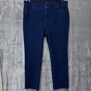 Soft Surroundings Straight Leg Jeans Sz 20W Style #51578 Drak Wash